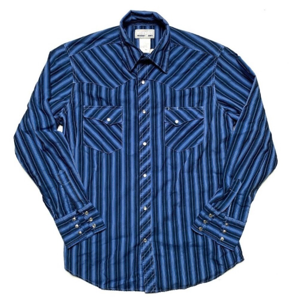 Wrangler Sized Medium Western Button Down - image 1